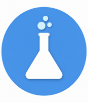 A flask icon to portray the subject of chemistry
